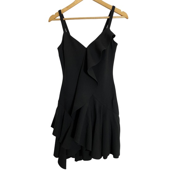 Cinq a Sept Dress Womens 4 Sleeveless Ruffle V Neck Party Cocktail - Picture 1 of 11